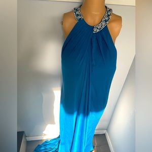 J.J. House Ink Blue Evening Gown